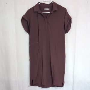 Hi-Tec Mauve Cap Sleeve Knee Length Shift Dress Size Small